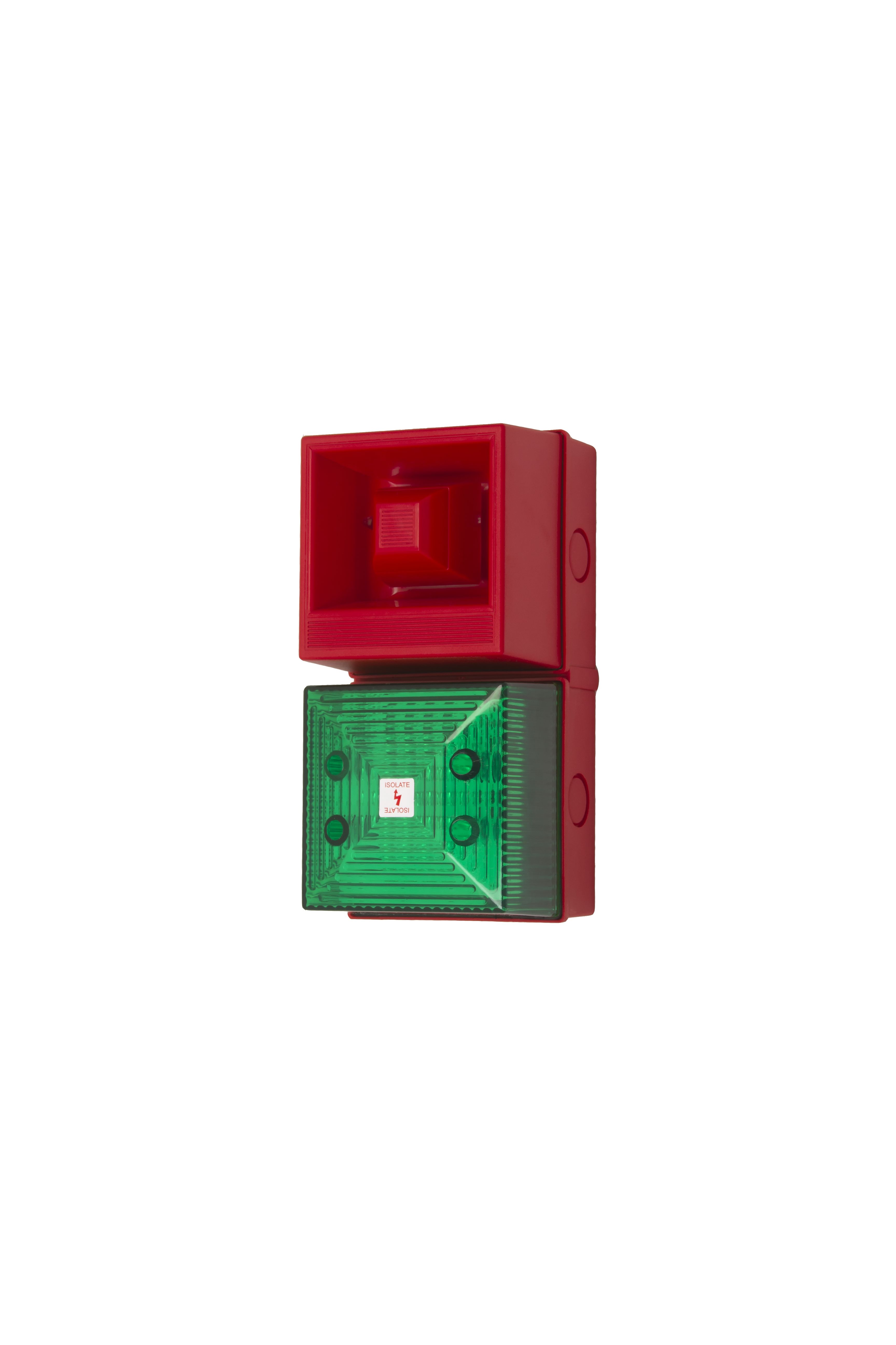 Clifford & Snell YL40 Series Green Beacon-Sounder Combination, IP65 24V Base 108 dB @ 1m