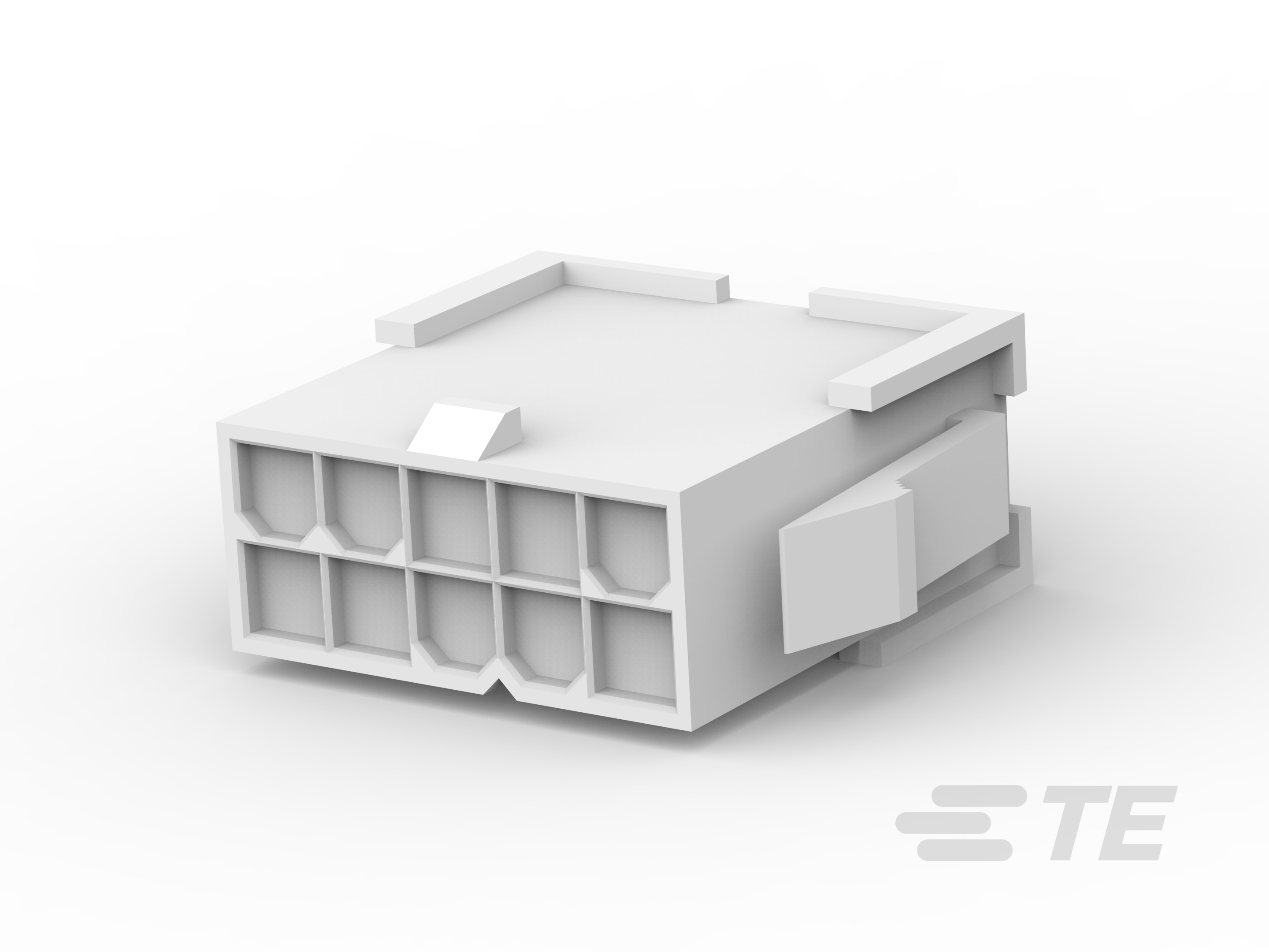 TE Connectivity VAL-U-LOK Series Panel Housing, 10 Contact(s), 4.2 mm Pitch, 2 Row, Shrouded