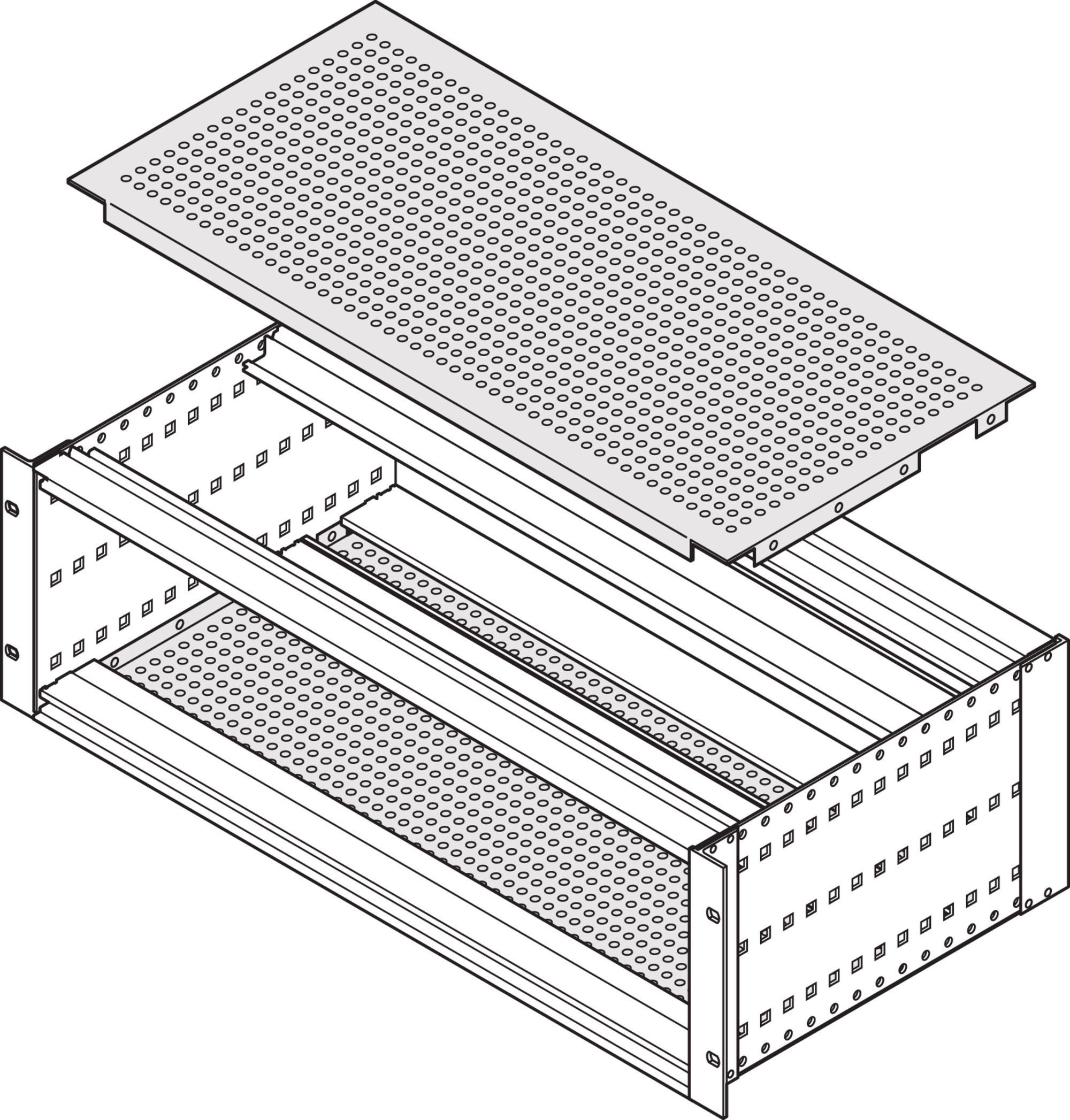 nVent SCHROFF Aluminium Cover Plate, 3 U 415 mm 415mm