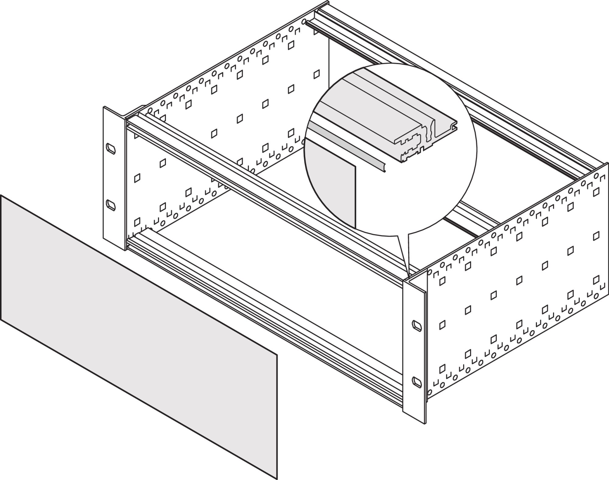nVent SCHROFF Guide Rail EMC Shielding Kit for Use with Front or Rear Panel