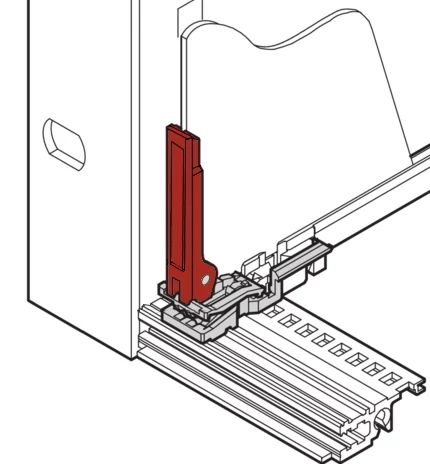 nVent SCHROFF Red Polybutylene Terephthalate Locking Handle