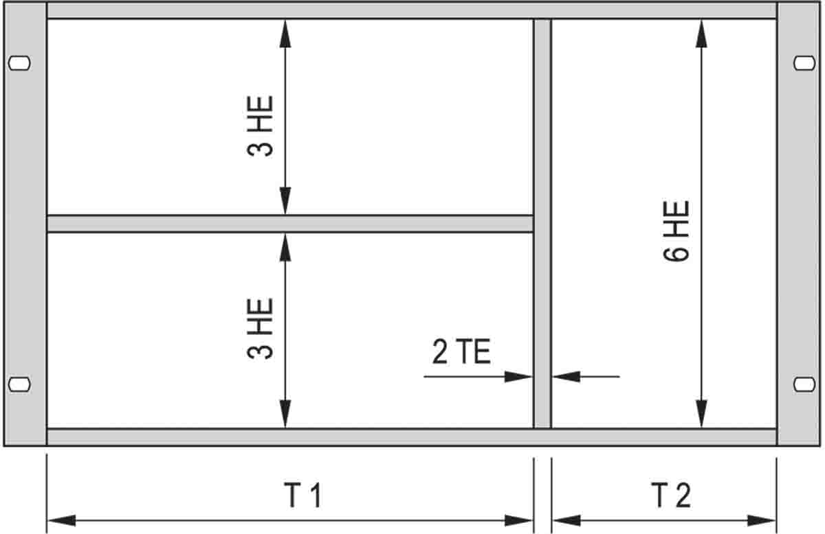 nVent SCHROFF RatiopacPRO Series 6 U Aluminium Extrusion, Zinc Die Cast, Zinc Plated, Stainless Steel, Steel Rack Mount