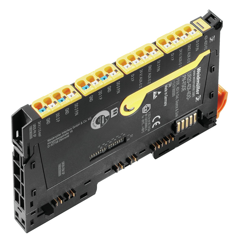 Weidmüller UR20 Series Input/Output Module, 4 Inputs, 4 Outputs, 24V dc