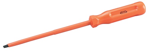 SAM Slotted Insulated Screwdriver, 10 mm Tip, 250 mm Blade, VDE/1000V, 380 mm Overall