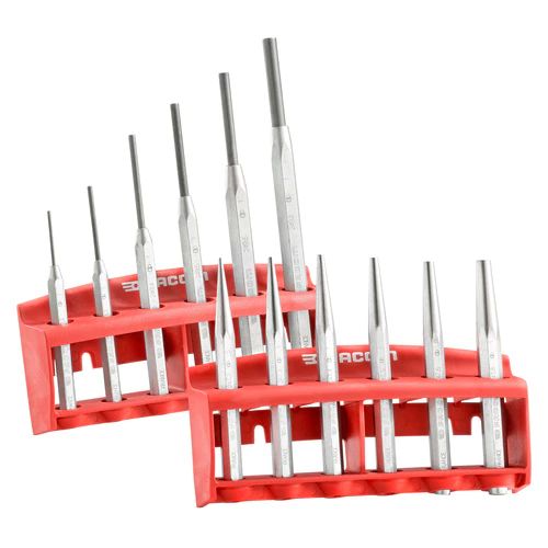 Facom 12-Piece Punch Set, 180 mm Overall