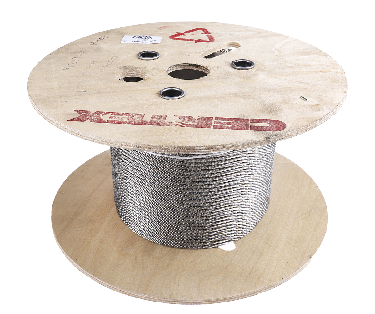 247-9032 RS PRO Stainless Steel Wire Rope, 75 m