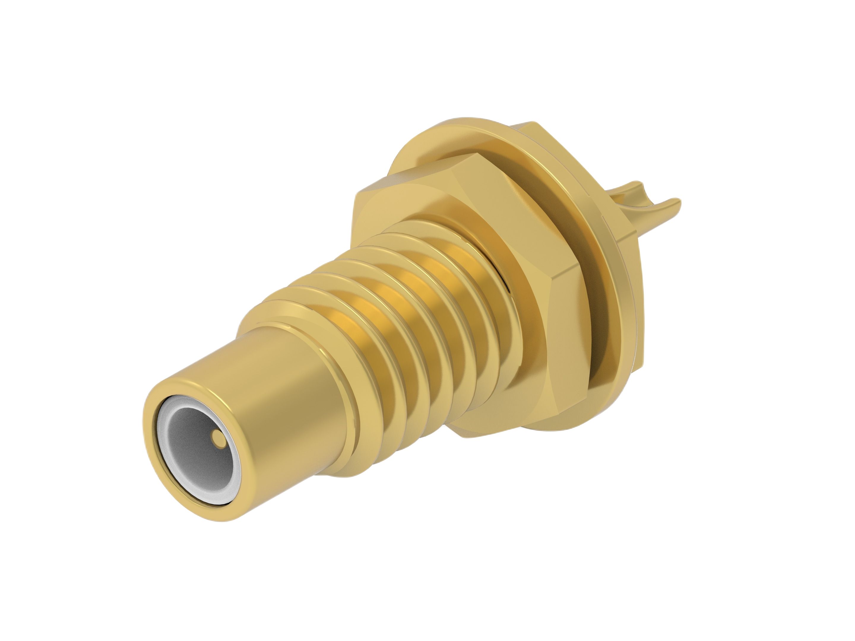 TE Connectivity 2477167 Series Panel Mount Female SMC, 50 Ω, Straight Body Solder