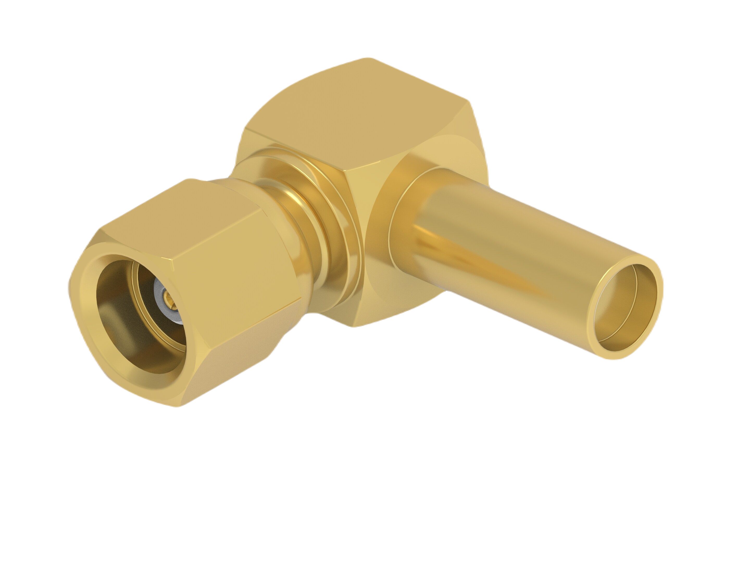 TE Connectivity 2477172 Series Cable Male SMC, 50 Ω, Right Angle Body Solder