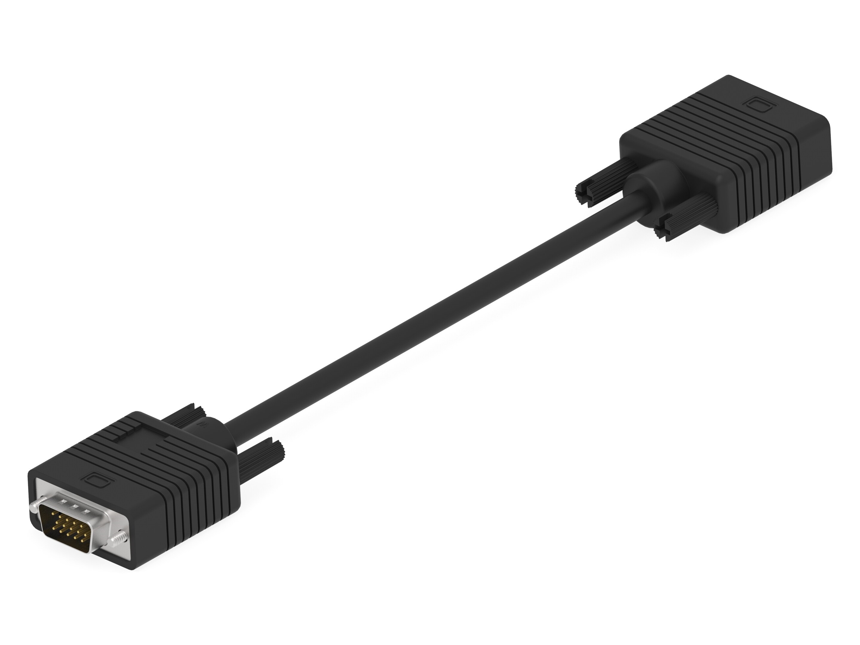 TE Connectivity Male D-Sub 9-Pin to Male D-Sub Serial Cable, 2.5 ft, 2478170 Series