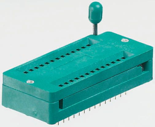 3M, Textool 2.54 mm Pitch Vertical 48 Way, Through Hole Closed Frame ZIF IC Dip Socket, 1A