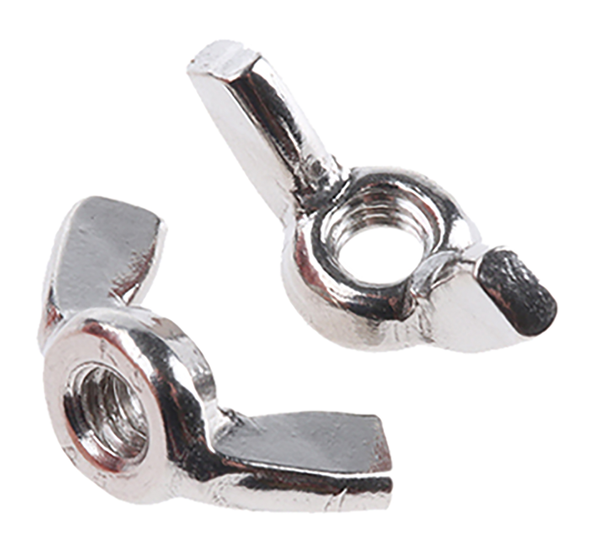 RS PRO 18 mm Bright Zinc Stainless Steel Wingnut, M4