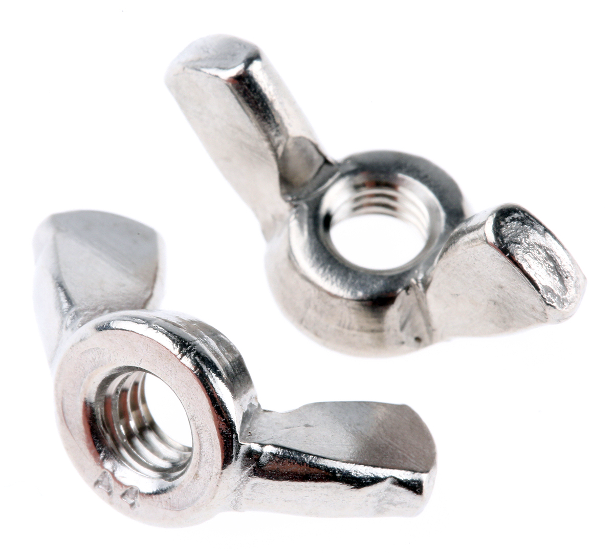 RS PRO 24 mm Bright Zinc Stainless Steel Wingnut, M5