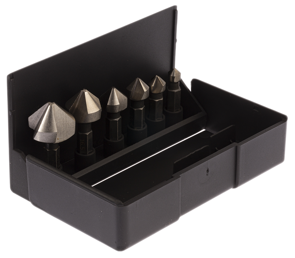 RS PRO High Speed Steel Countersink Drill Bit Set, 90 °, 6 Piece(s)