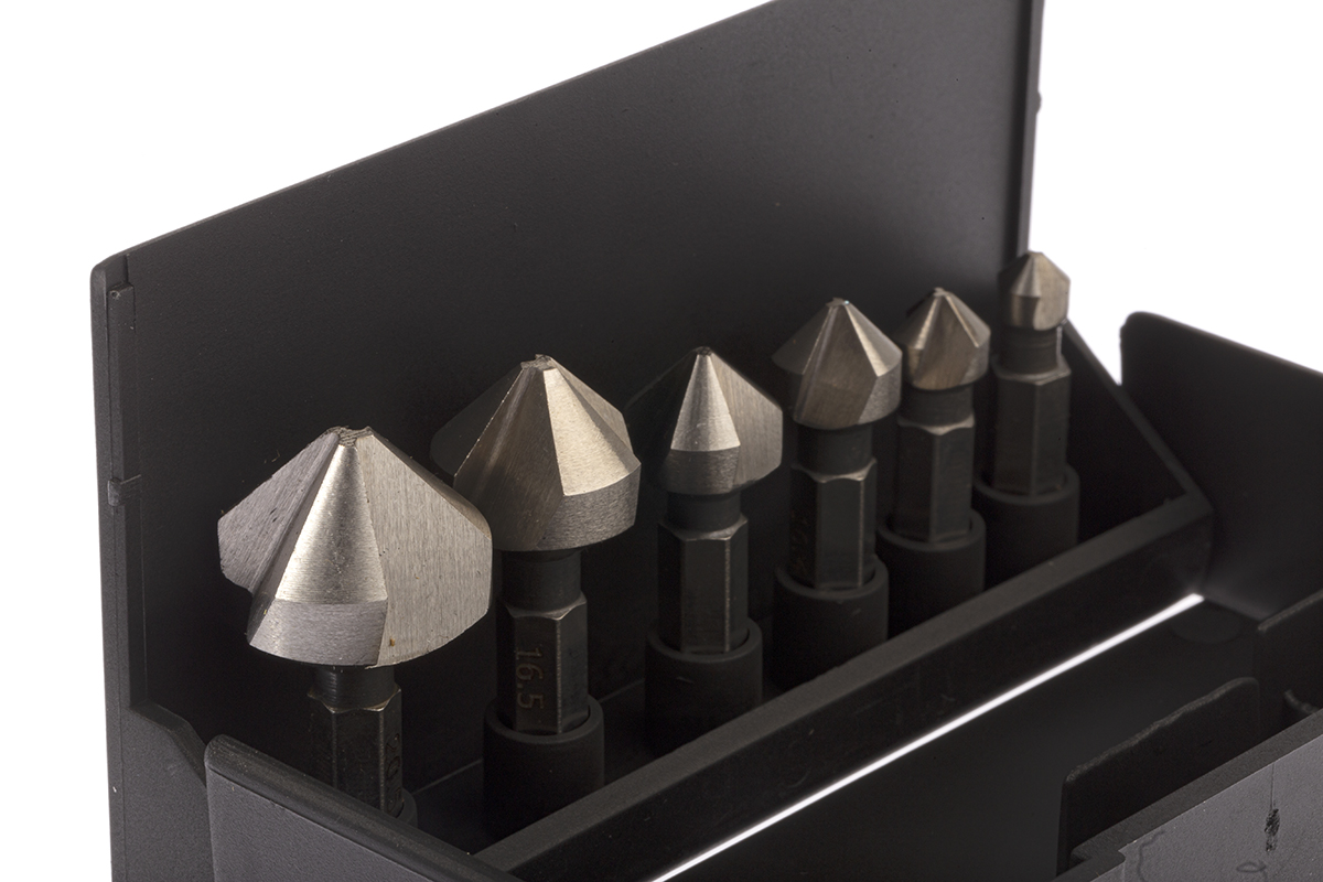 248-5576 RS PRO High Speed Steel Countersink Drill Bit Set, 90 °, 6 Piece(s)