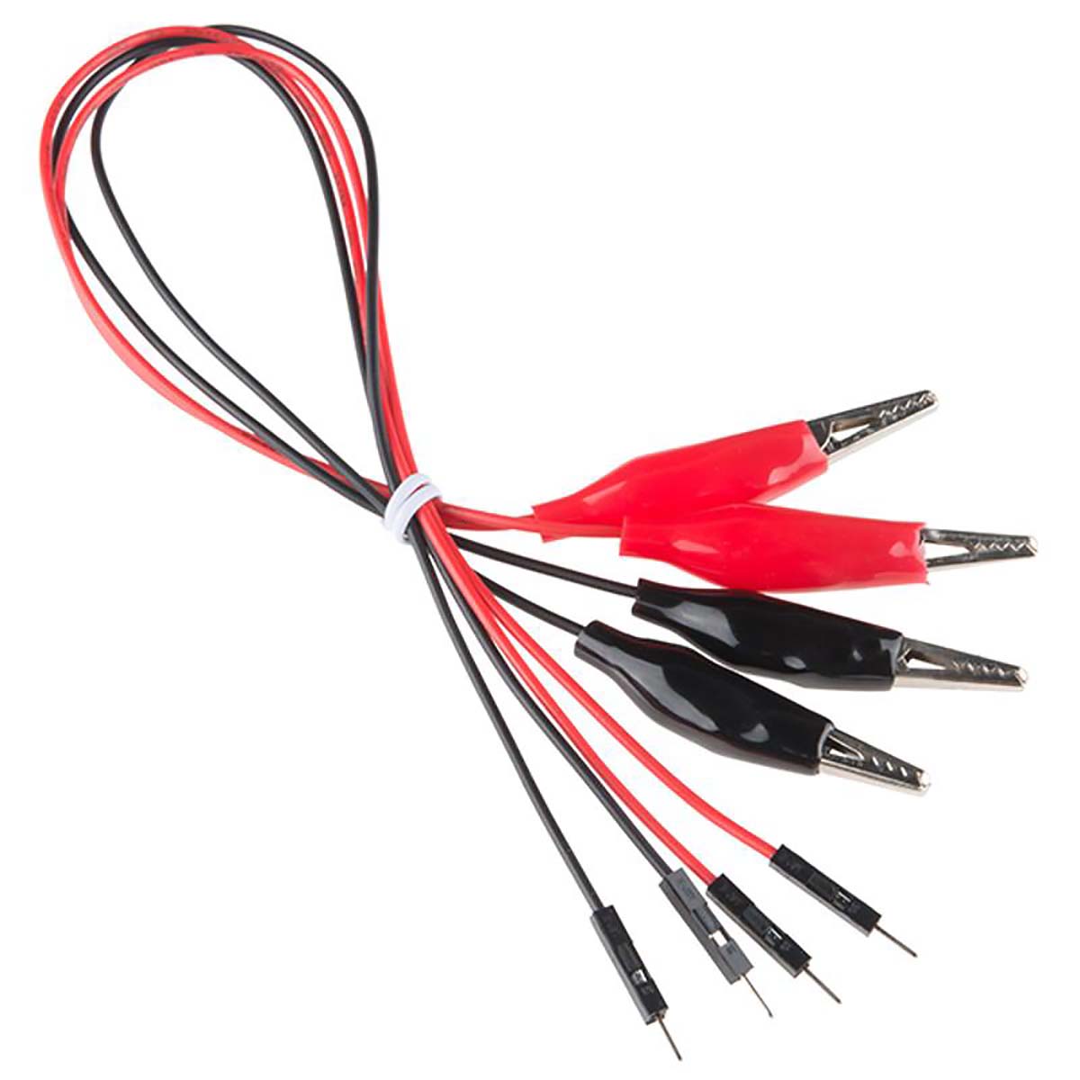 Kitronik BBC micro:bit Add-on Crocodile Clip Lead, Red, Black, 300 mm Lead Length