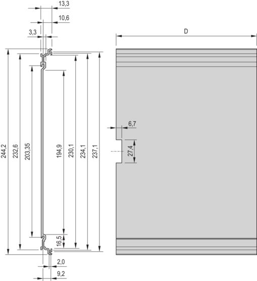 24813-271 nVent SCHROFF Plug-In Unit Ventilated 167 mm