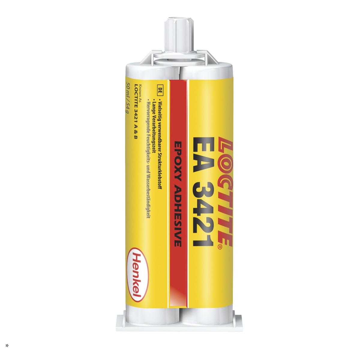 Loctite HYSOL 3421 Transparent Yellow 50 ml Epoxy Adhesive Dual Cartridge for Plastic, Wood, Metal, Ceramic
