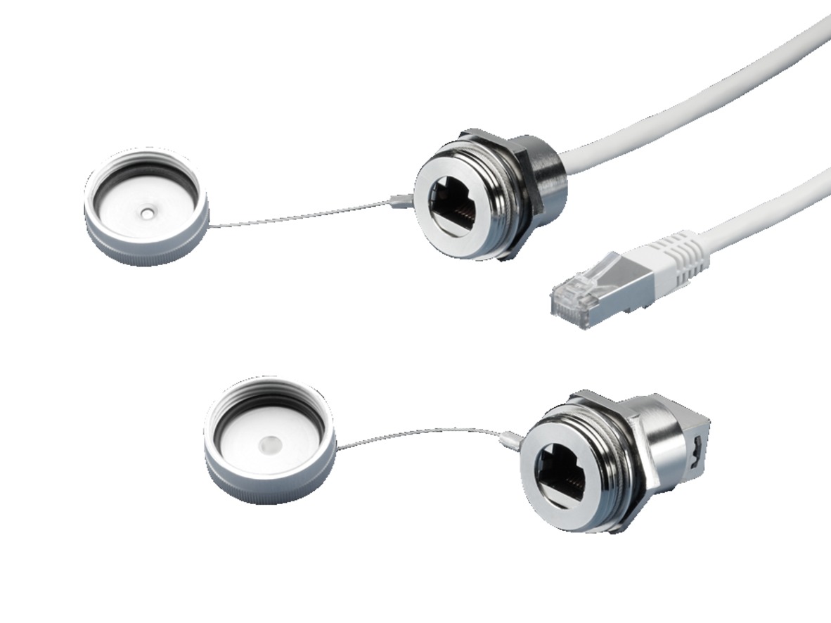 Rittal Horizontal, Wall Female/Male- 2 Port Type USB Type A IP66, IP67 USB Connector USB 2.0