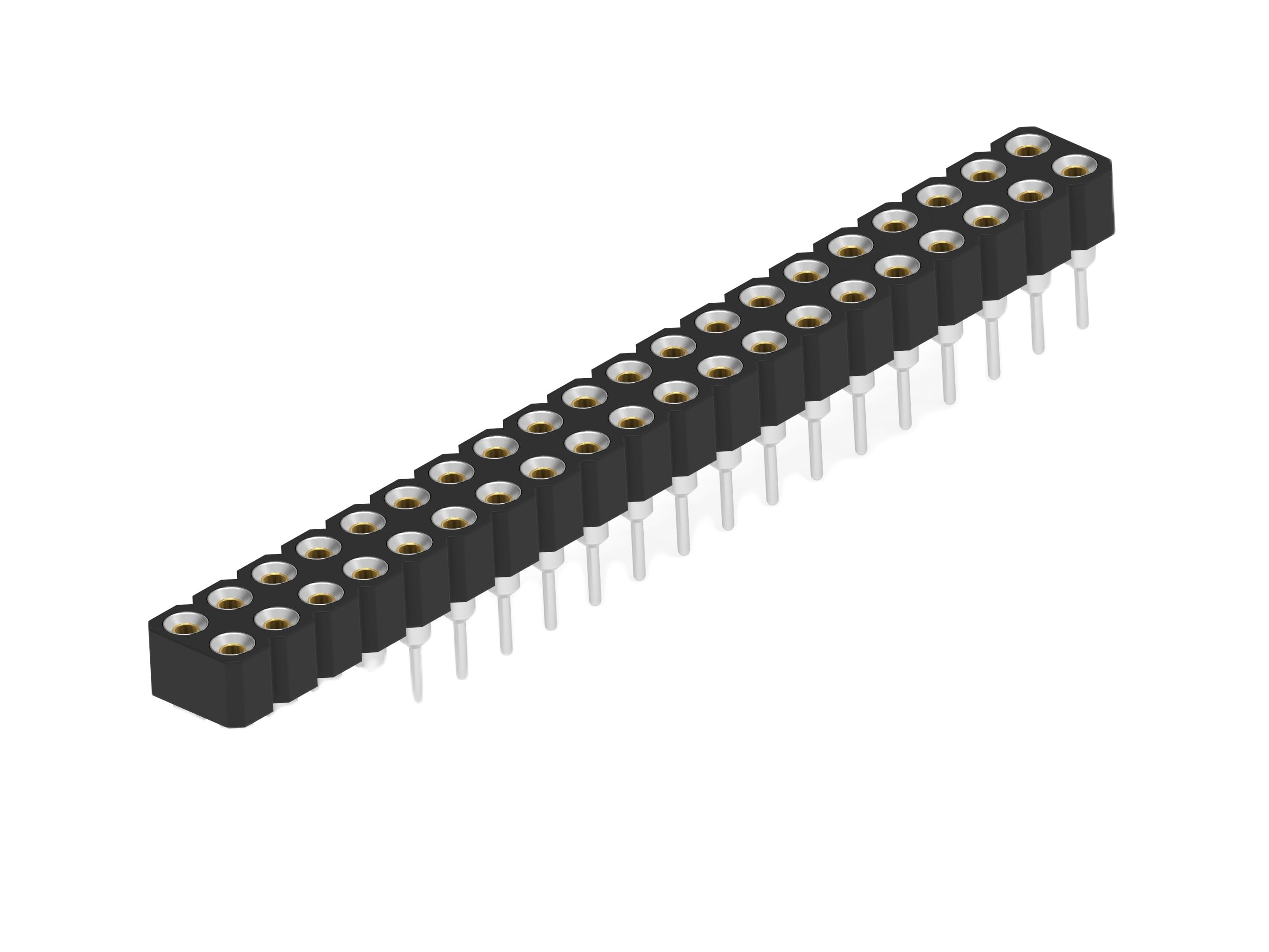 TE Connectivity 2.54 mm Pitch 40 Way Through Hole SIP Socket IC Socket