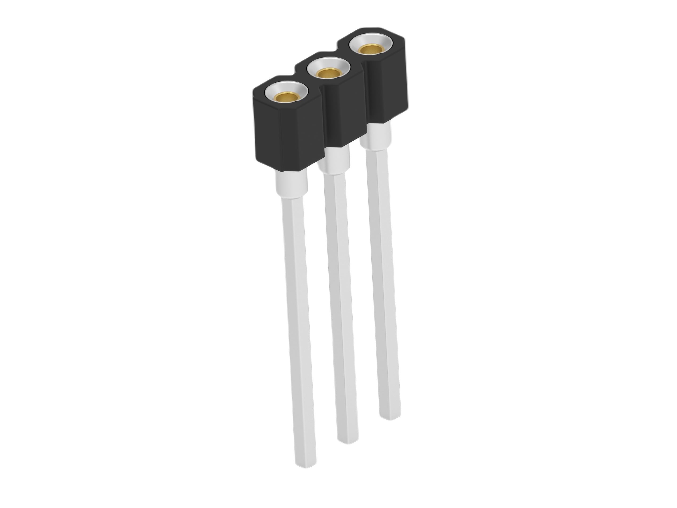 TE Connectivity 2.54 mm Pitch 3 Way Through Hole SIP Socket IC Socket