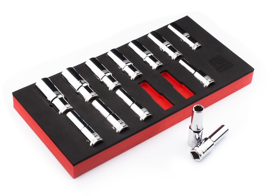 RS PRO 13-Piece 1/2 in 6 Point Deep Socket Set