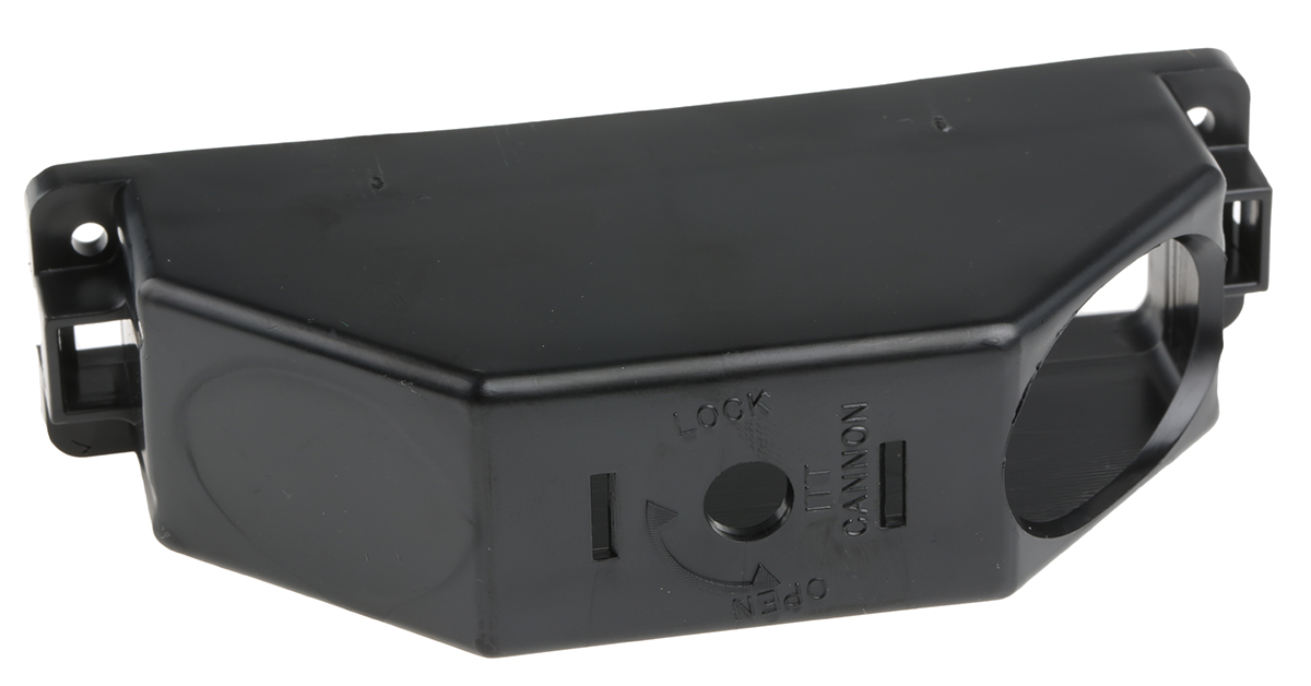 ITT Cannon DL Series Thermoplastic Right Angle D-Sub Backshell, 156 Way Strain Relief