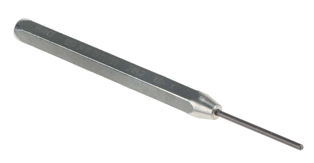 Facom 1-Piece Punch, Drift Punch, 1.9mm Shank, 115 mm Overall