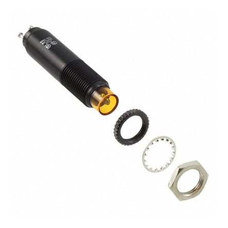 Dialight Orange Panel Mount Indicator, 110V, 125 V, Prominent