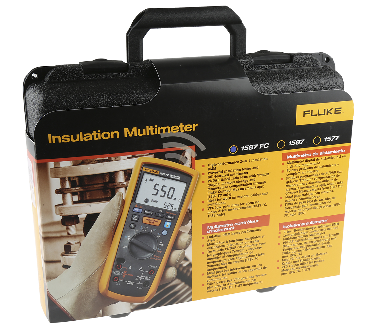 2491945 Fluke 1587 Insulation Tester, 50 V Min, 1000 V Max CAT IV, CAT III, UKAS
