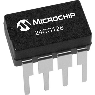 Microchip 24CS128-E/P,  128 kB EEPROM,  5 ms 8-Pin PDIP I2C