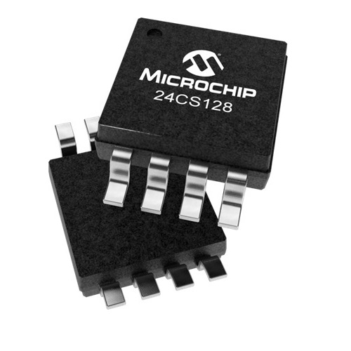 Microchip 24CS128-I/MS,  128 kB EEPROM,  5 ms 8-Pin MSOP I2C