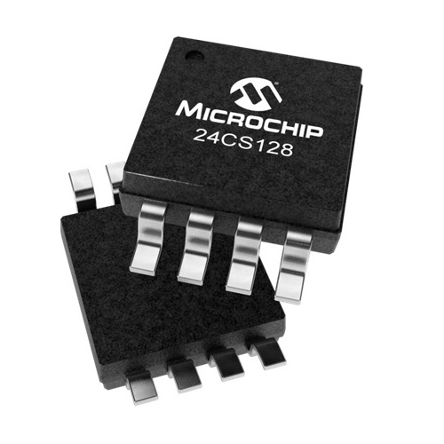 Microchip 24CS128T-E/MS,  128 kB EEPROM,  5 ms 8-Pin MSOP I2C