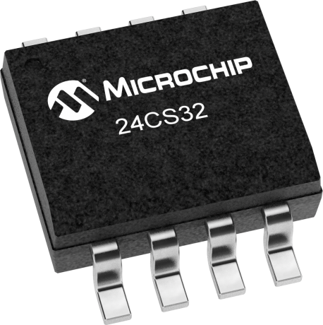 Microchip 24CS32-E/SN,  32 kB EEPROM,  5 ms 8-Pin SOIC 2 Wire I2C