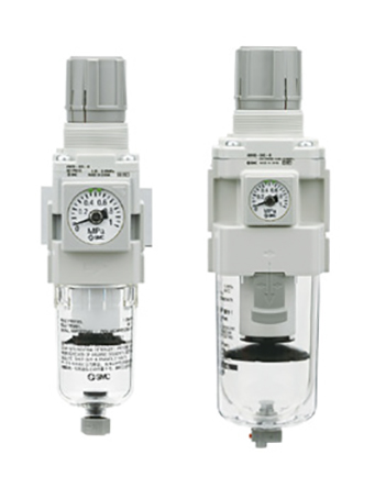 SMC AW30 Polycarbonate Filter Regulator, 5μm, G 1/4, Automatic, 10 bar