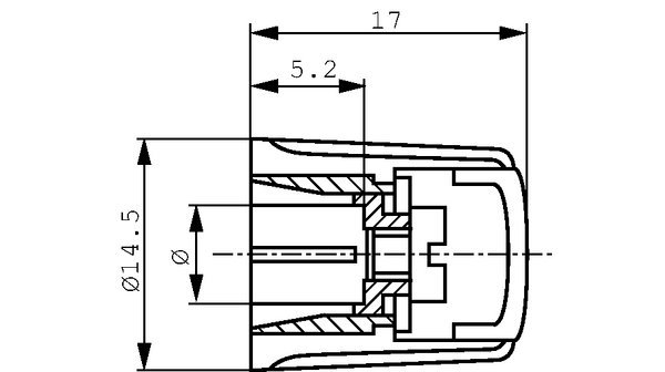 021-3415 Elma Rotary Switch Knob for use with Switches