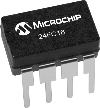 Microchip 24FC16-E/P,  16 kB EEPROM 8-Pin PDIP 2 Wire I2C
