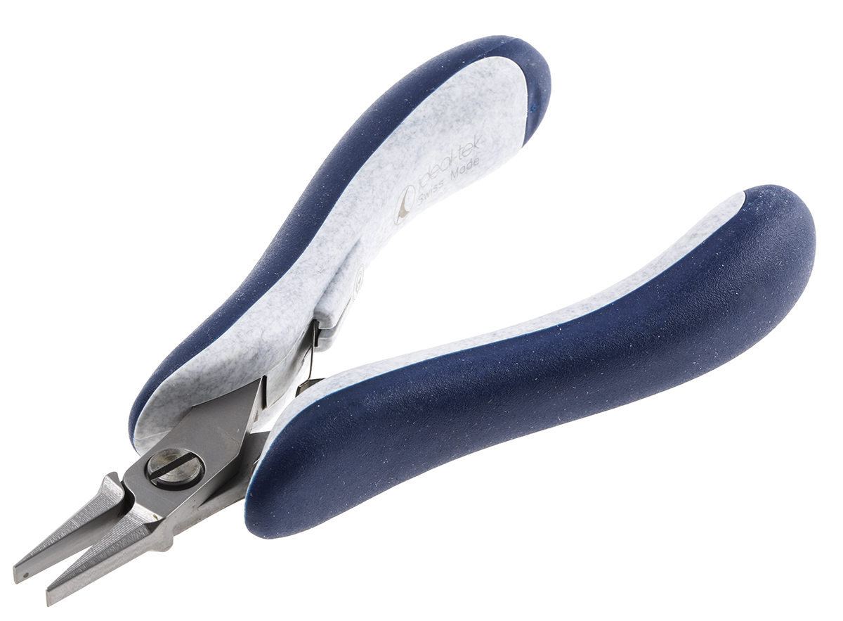 ideal-tek 100-Piece Flat Nose Plier Serrated, 10mm Jaw ESD Safe