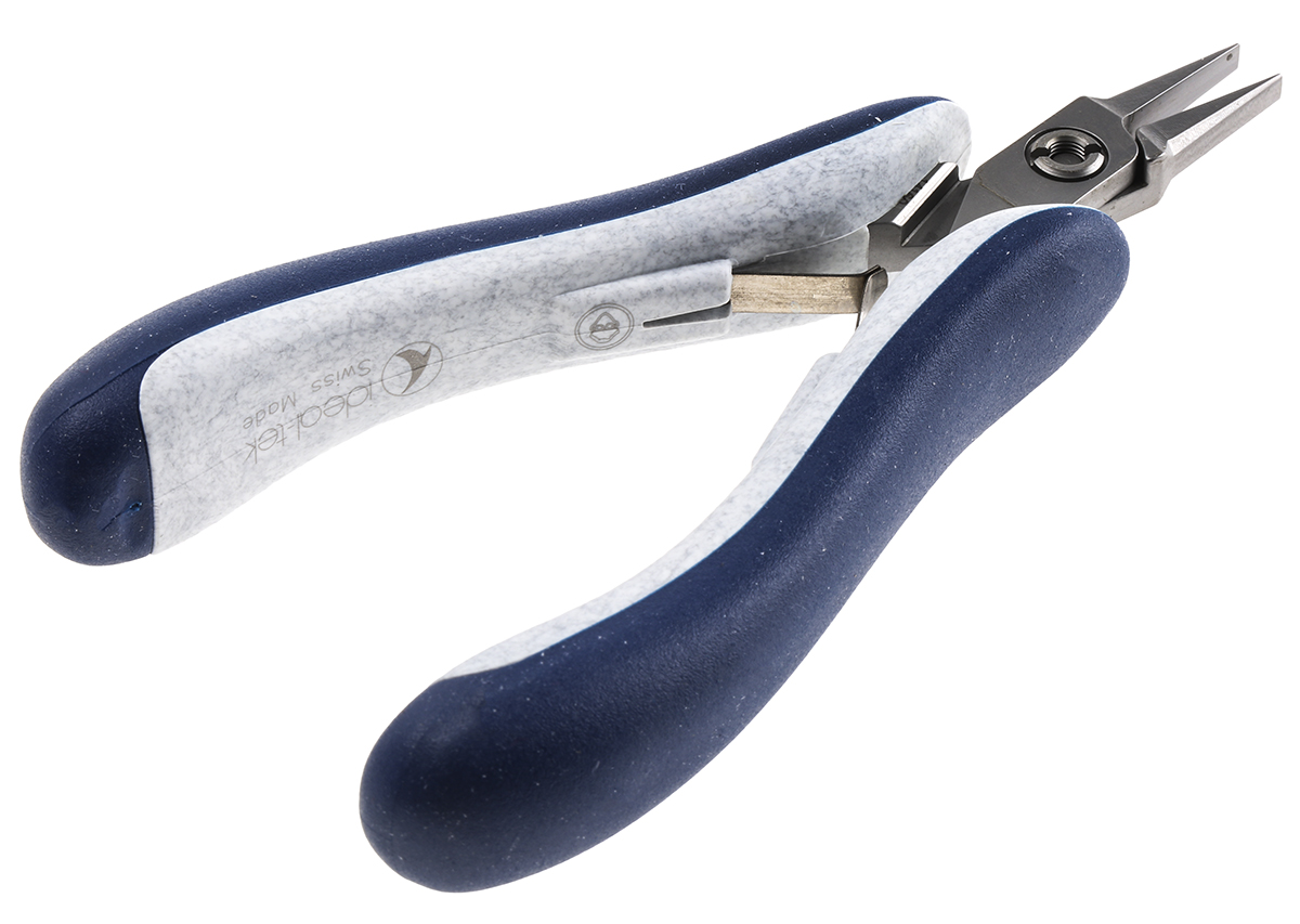 25e6011crbg ideal-tek 100-Piece Flat Nose Plier Serrated, 10mm Jaw ESD Safe