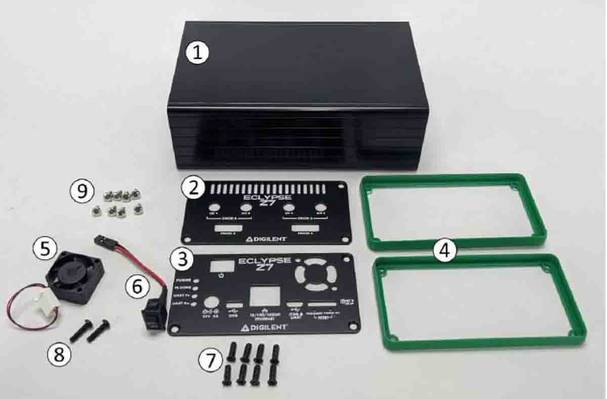 Digilent Enclosure 250-132 for Eclypse Z7,  Black, Green