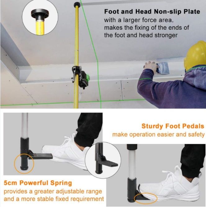 250-8679 RS PRO Telescopic Pole Mounting Stand Pole, For Use With Floor to Ceiling Support