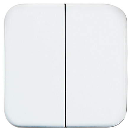 Busch Jaeger - ABB White 2 Gang Light Switch Cover
