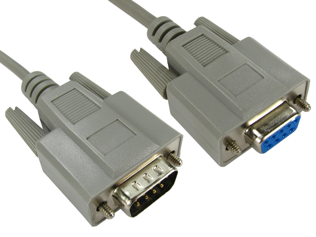 RS PRO Male D-Sub 9-Pin to Female D9 Serial Cable, 2 m Polyvinyl Chloride, RS PRO Series