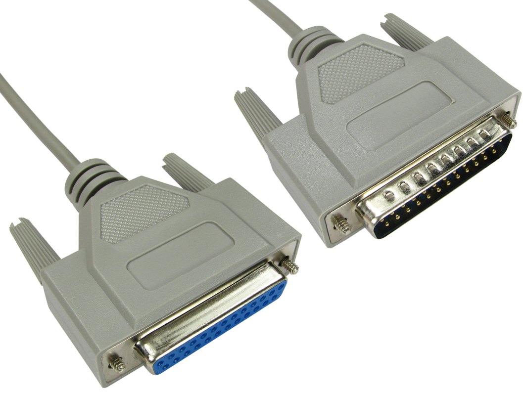 RS PRO Male D-Sub 25-Pin to Female D25 Serial Cable, 6 m Polyvinyl Chloride, RS PRO Series