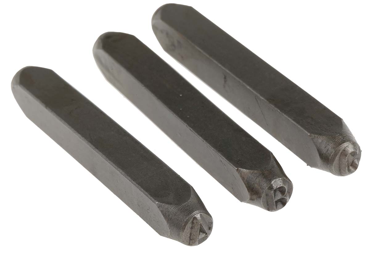 RS PRO 6 mm x 27 Piece Engraving Punch Set, (Letters: A-Z