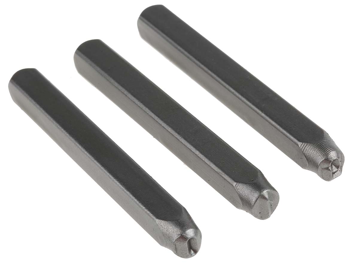 RS PRO 4 mm x 9 Piece Engraving Punch Set