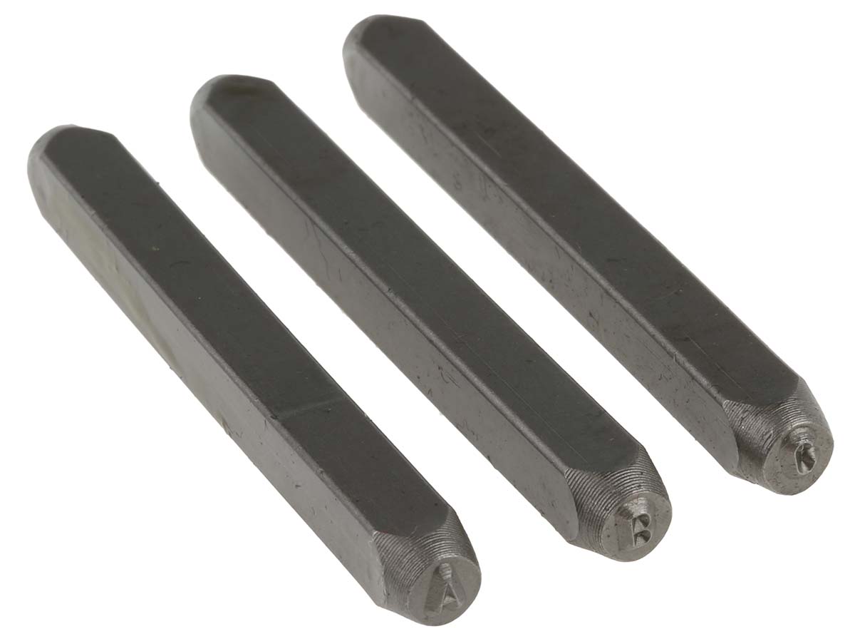 RS PRO 2.5 mm x 27 Piece Engraving Punch Set, (Letters A to Z