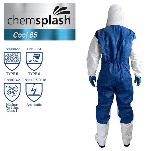 2510-l Chemsplash Blue Disposable, L
