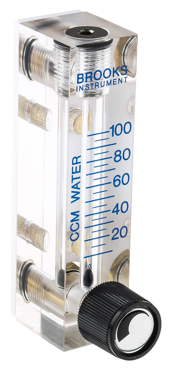 Key Instruments FR2000 Series Variable Area Flow Meter for Liquid, 10cm³/min Min, 100cm³/min Max