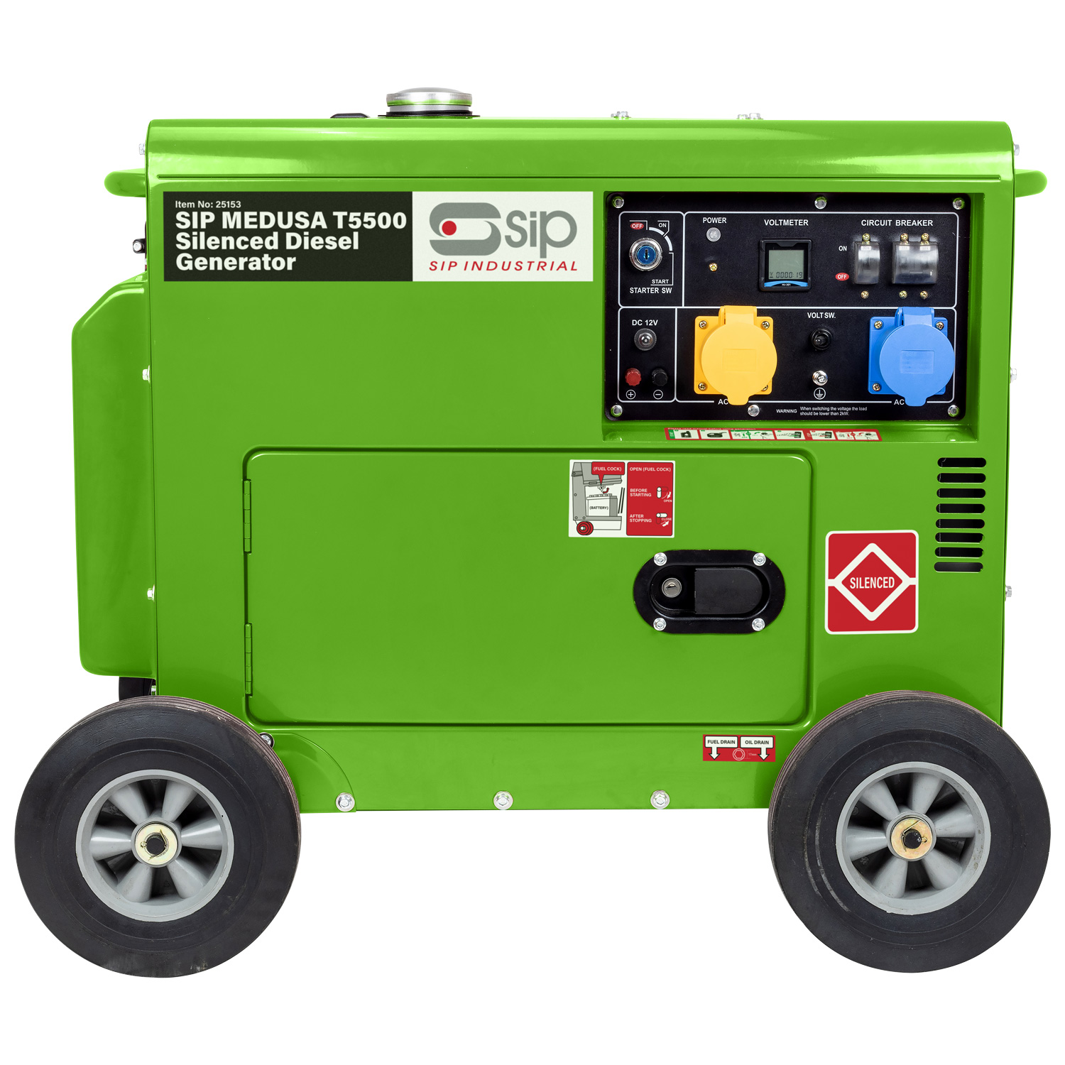 25153 SIP 5 kW Generator, 110V ac, 230 V ac Output, 155 kg