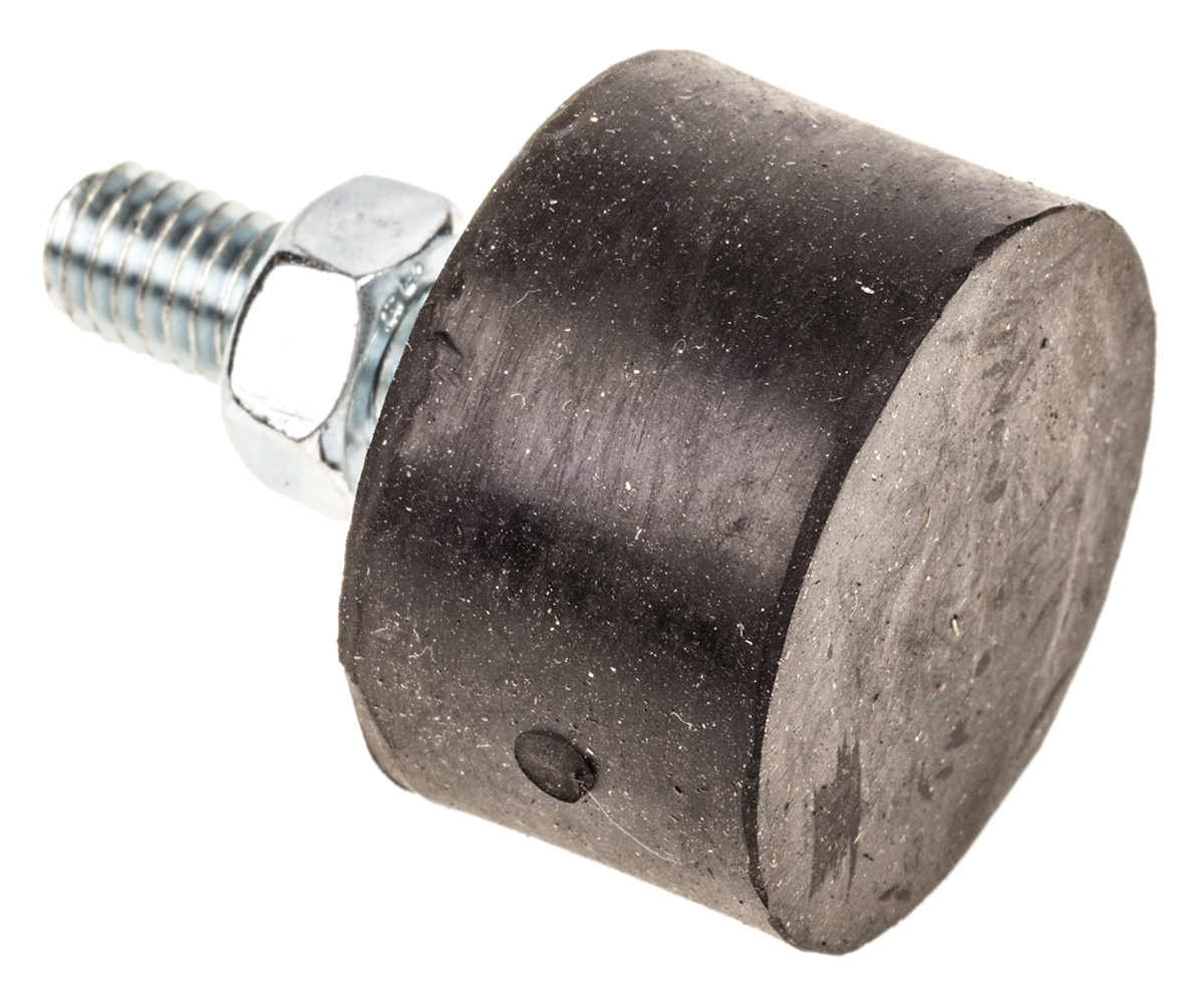 FIBET Fibet Cylindrical M6 x 18 mm Anti-Vibration Mount, Male Buffer Foot with 79.2 kg Compression Load